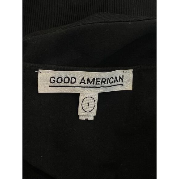 Good American Women's Ribbed Sleeveless Midi Bodycon Tank Dress Black Size 1 - Picture 4 of 5